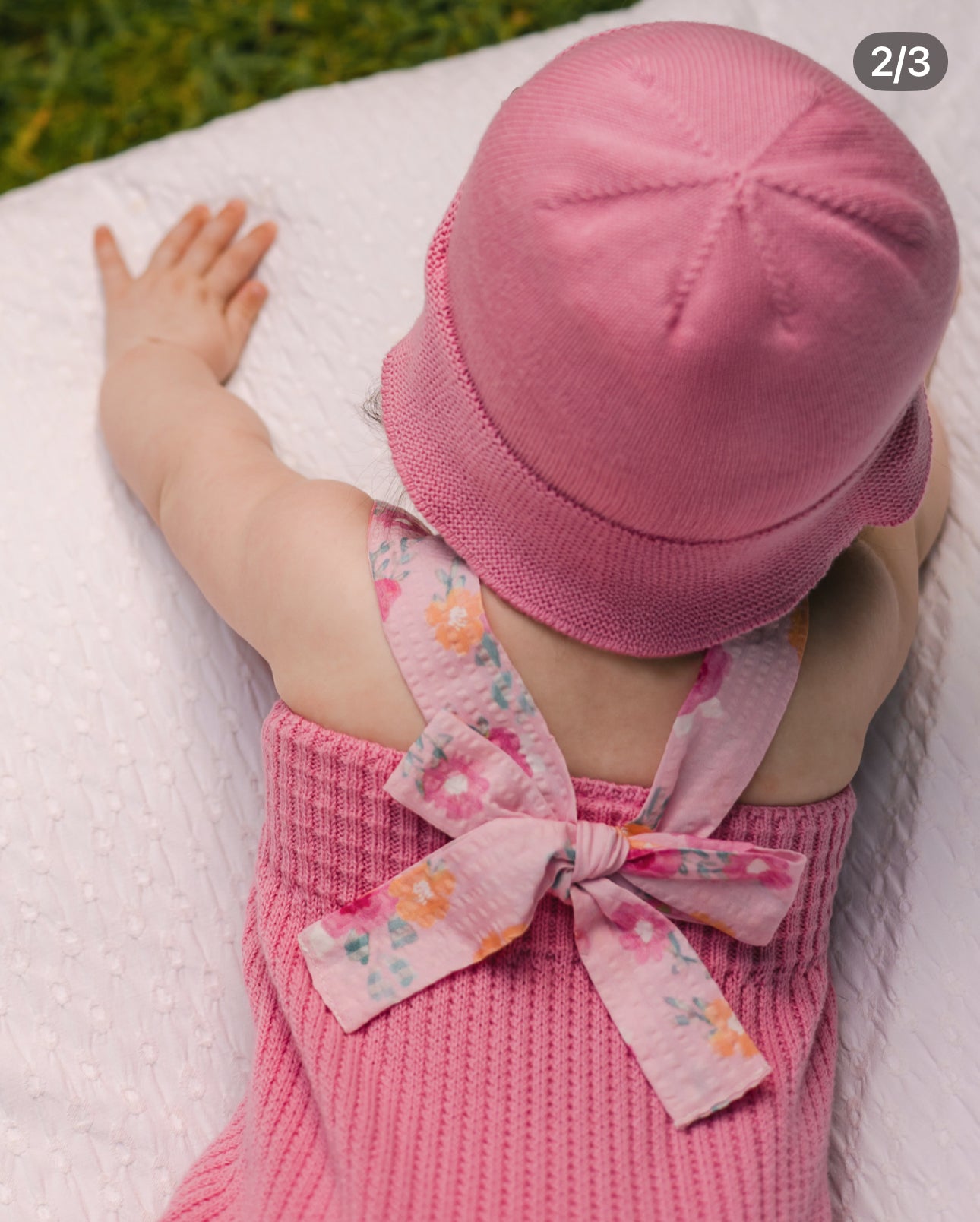 Gum Pink Knit Onesie